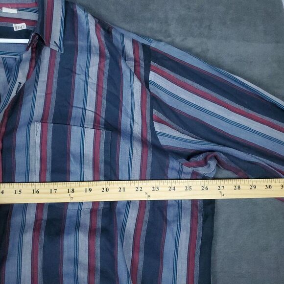 Vintage Dee Cee Vertical Stripe Western Long Sleeve Women's Size 2X Made In USA - Picture 9 of 13